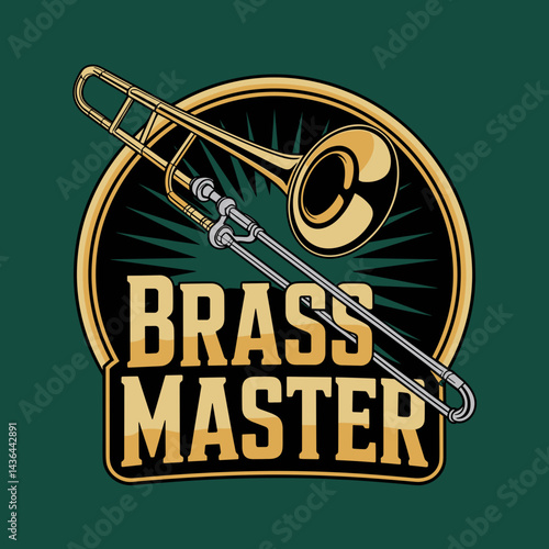 Brass Master Trombone Badge