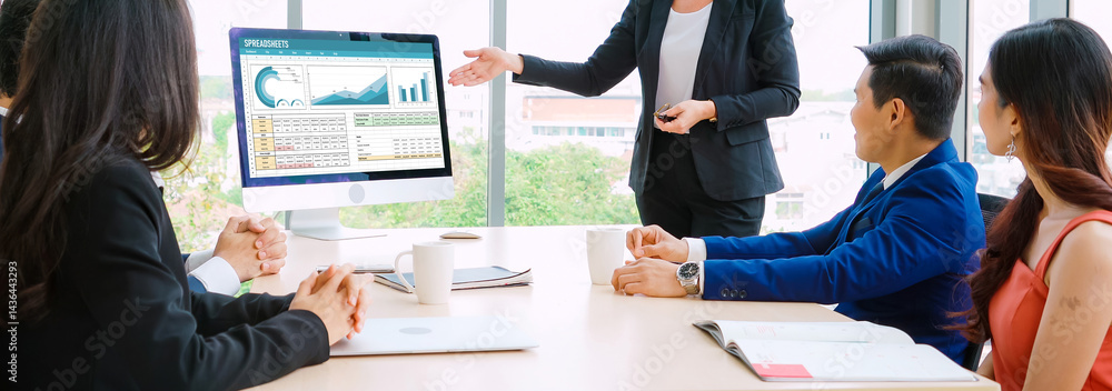 Spreadsheet document information financial startup concept. data and graphs in spreadsheet documents for online analysis project dashboard accounting digital snugly