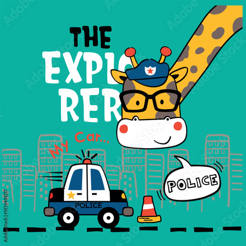 Friendly creature creating giggles with funny tricks for kids