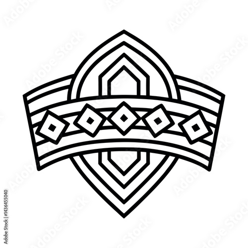 outlined polynesian style armband ornament