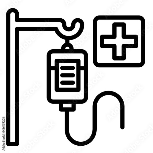 Iv Drip  Icon Element For Design	