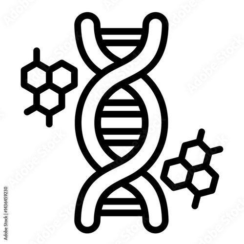 Dna Helix  Icon Element For Design	