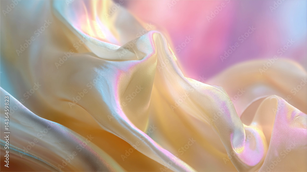 Obraz premium Abstract background showcasing soft pastel hues and flowing textures, creating an ethereal artistic design