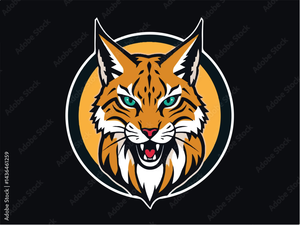 Obraz premium Lynx logo. lynx logo design. Wild lynx. Vector illustration. 