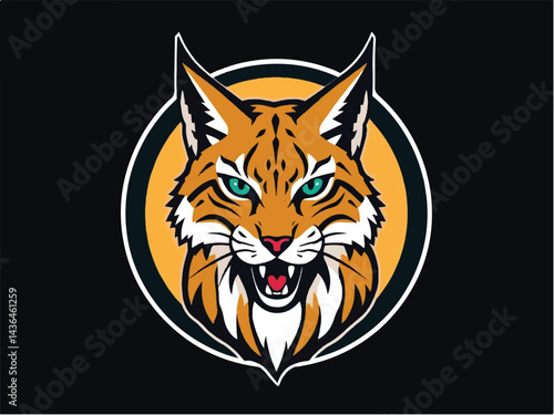 Lynx logo. lynx logo design. Wild lynx. Vector illustration. 