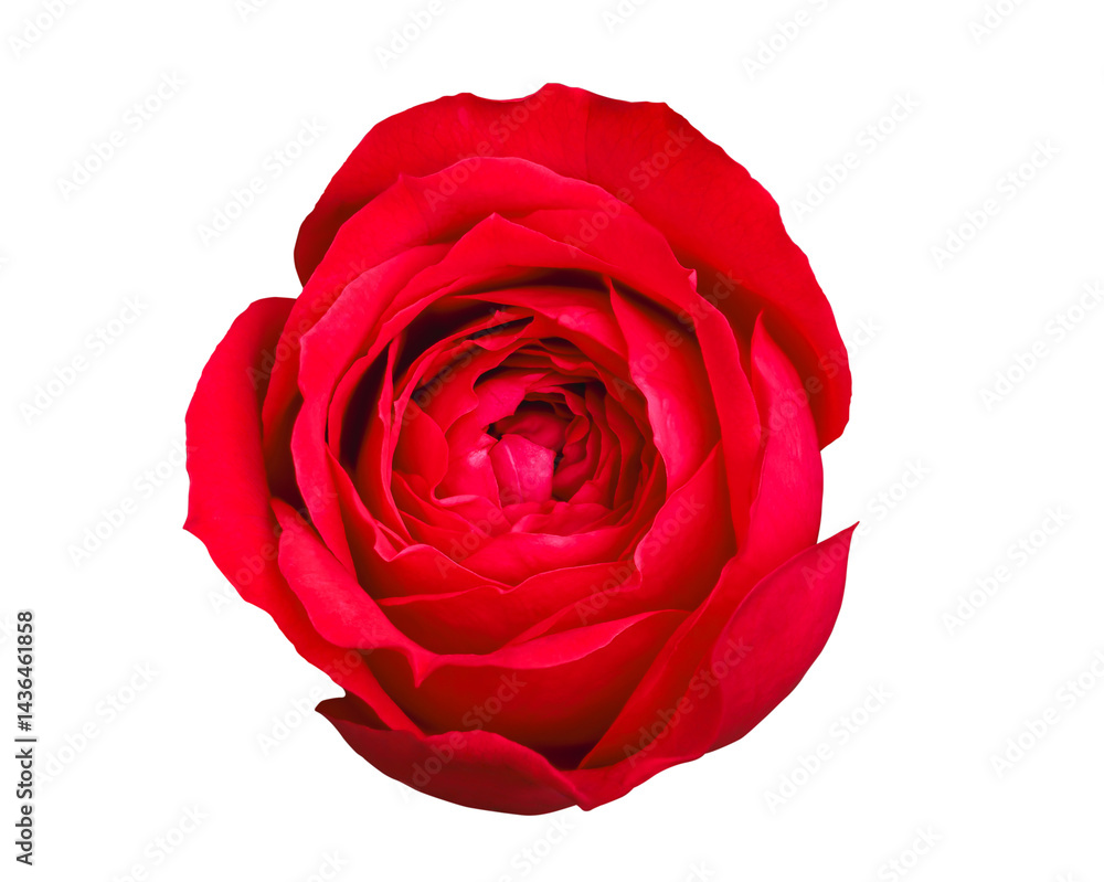 Top view of beautiful red rose isolated cutout in transparent background for decoration. Top view of beautiful red rose isolated cutout in transparent background for decoration.