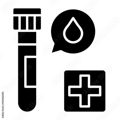 Blood Test  Icon Element For Design	
