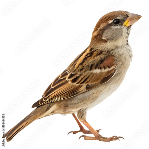 sparrow on white background