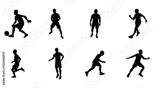 Silhouette Collection of Men in Motion - Athletic Activity Icons