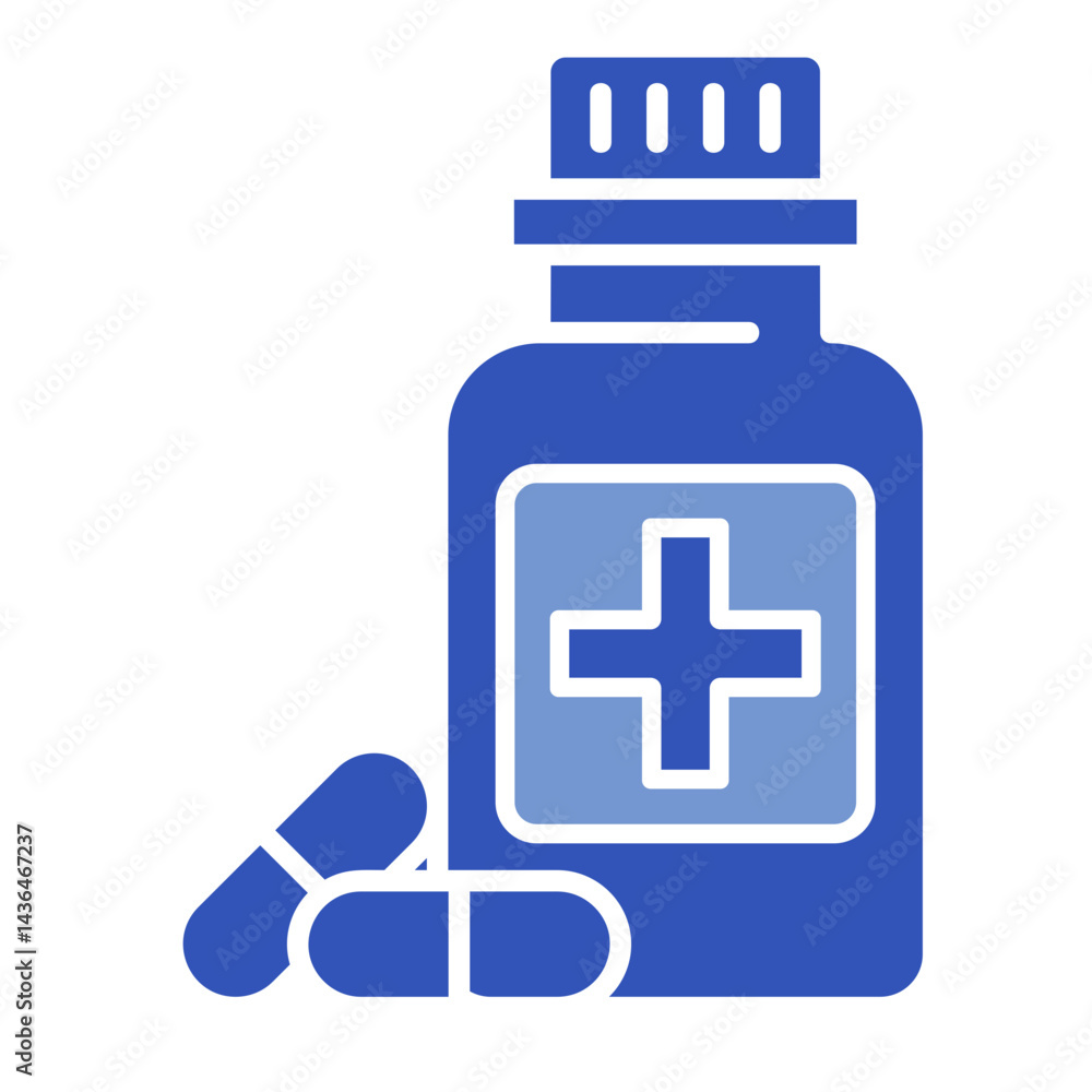 Fototapeta premium Medicine Bottle Icon Element For Design