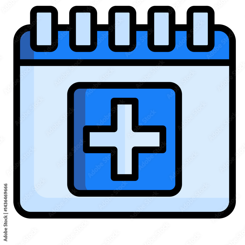 Obraz premium Medical Calendar Icon Element For Design 