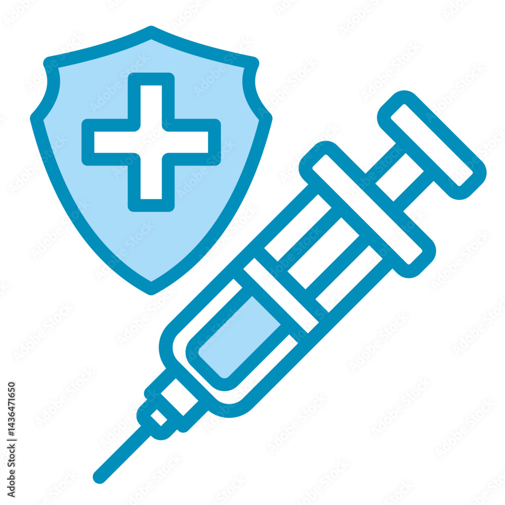 Obraz premium Vaccination Shot Icon Element For Design