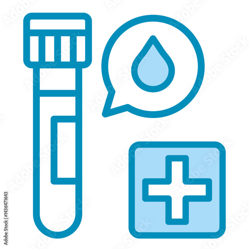 Blood Test  Icon Element For Design	