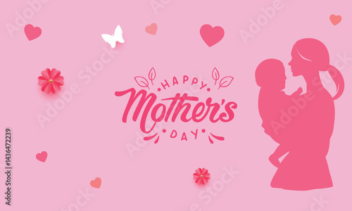 Happy Mothers day celebration beautiful background design