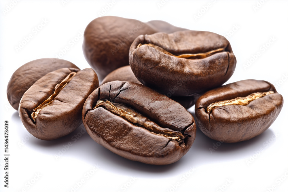 Close up and zoom in ultra HD image of a coffee beans isolated on white background. Organic raw brown coffee bean isolated on white background. Close up and zoom in ultra HD image of a coffee beans isolated on white background. Organic raw brown coffee bean isolated on white background.