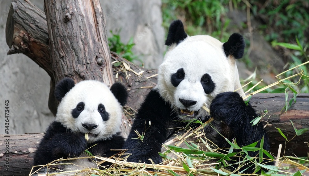 Panda family Panda family