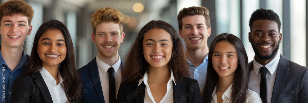 group of young business people with different ethnicity work together as a team