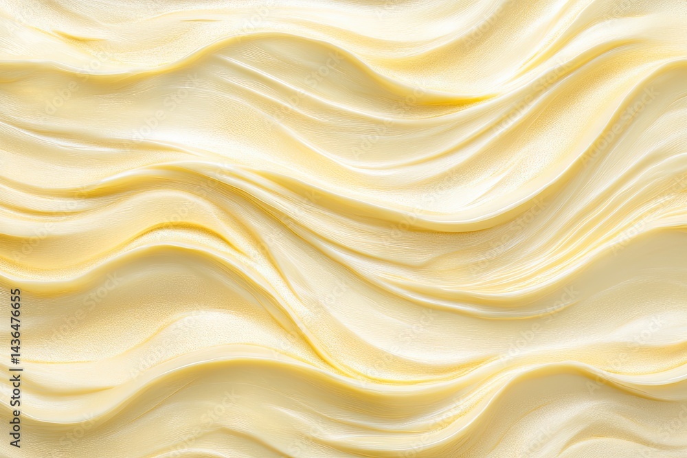 Obraz premium Creamy, wavy spread texture