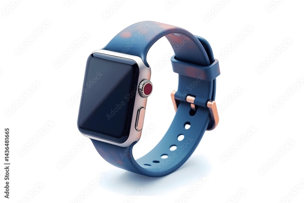 Watercolor Smartwatch, Futuristic Wearable Tech Design Watercolor Smartwatch, Futuristic Wearable Tech Design