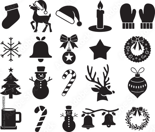 christmas icons set