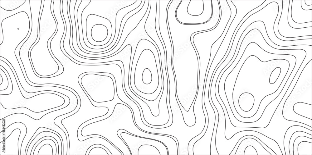 Fototapeta premium Topographic map patterns White wave paper curved reliefs. Topography map art curve drawing. vector illustration. Ocean topographic line map with curvy wave isolines vector illustration.