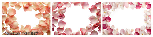 Wallpaper Mural PNG Petals frame delicate elegance, element set on transparent background Torontodigital.ca