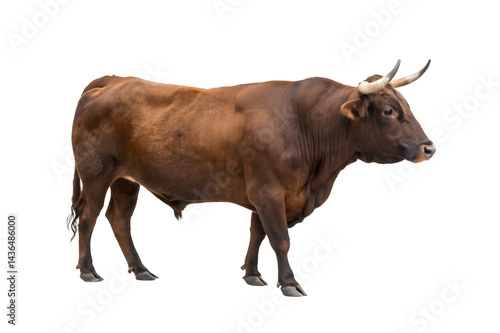 cow on white background