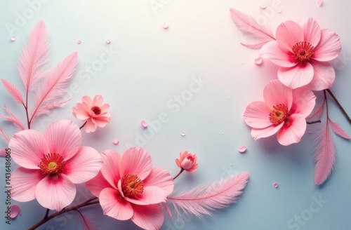 Cherry Blossoms Spring Petals Background