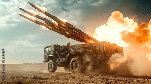 War Machine Unleashing Missile Barrage images