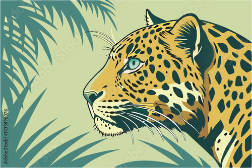 51 jaguar close-up portrait, vibrant blue eyes, spotted golden fur, soft bokeh background, lush green foliage, intense gaze, wildlife photography, high detail, sharp focus, dramatic lighting, 8k resol