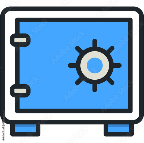 Safebox SVG Vector Icon – Flat Design for Security, Vault, Protection, Safe Storage, Asset Protection, and Financial Security

