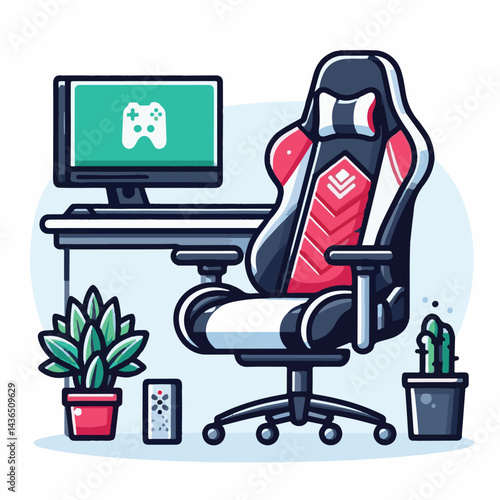 chair, gaming, modern, gamer, game, equipment, entertainment, empty, background, computer, business, isolated, work, comfort, armchair, interior, design, video, furniture, object, technology, office, 