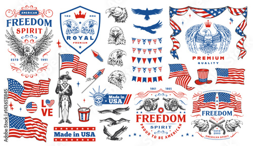 Patriotic designs for American heritage