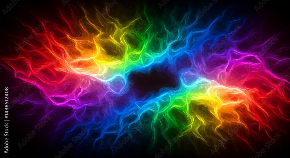 Fototapeta premium Chromatic Inferno AI Generated