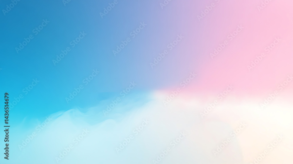 Fototapeta premium soft gradient background in pink blue and white tones a lovely gradient background made up of a harmonious blend of soft pink blue and white perfect for tranquility and abstraction