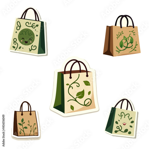 set of shopping bags
