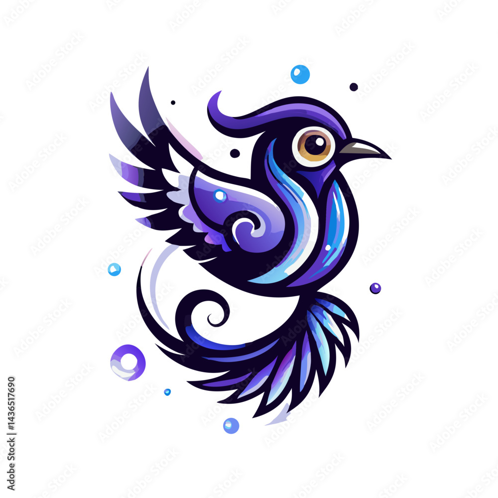 Obraz premium bird logo design vector