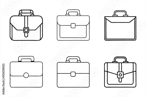 Briefcase icon set