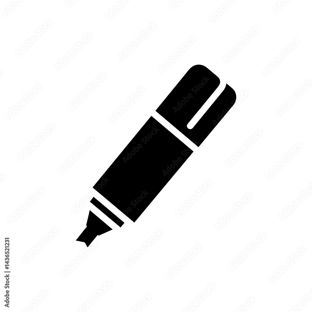 Fabric Marker Pen Flat Lay Style Icon Fabric Marker Pen Flat Lay Style Icon