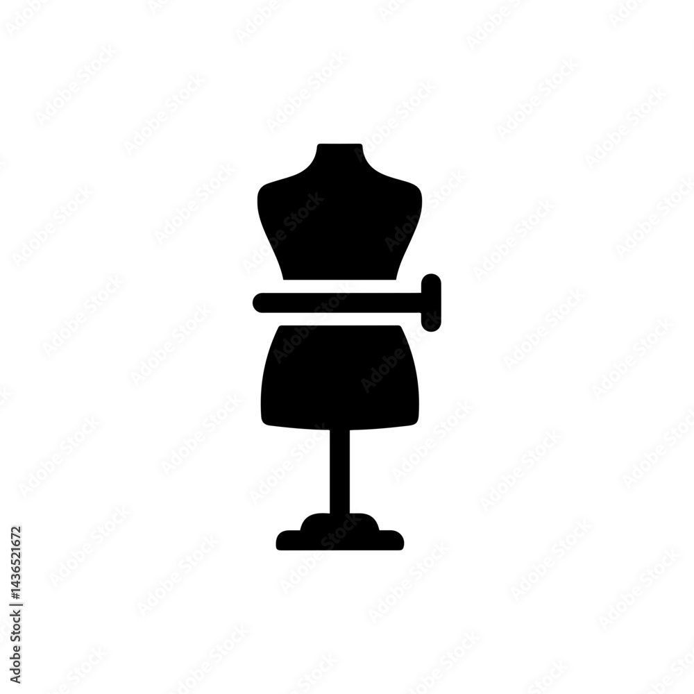 Adjustable Mannequin Knob Simplified Black Icon Adjustable Mannequin Knob Simplified Black Icon