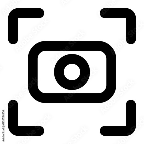 Camera Scan Icon with Lens Shape