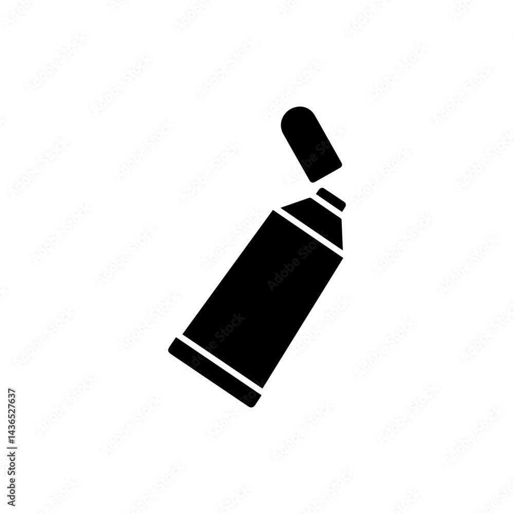 Tube of Paint Open Cap Squeeze Icon Black Filled Minimal Tube of Paint Open Cap Squeeze Icon Black Filled Minimal