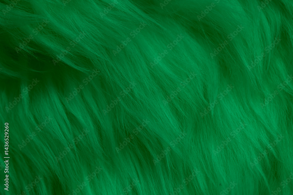 green fluffy cloth textured background