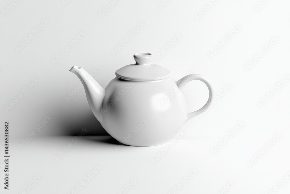 White ceramic tea pot White ceramic tea pot