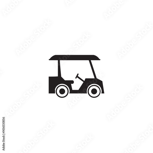 Golf Cart car icon flat vector design