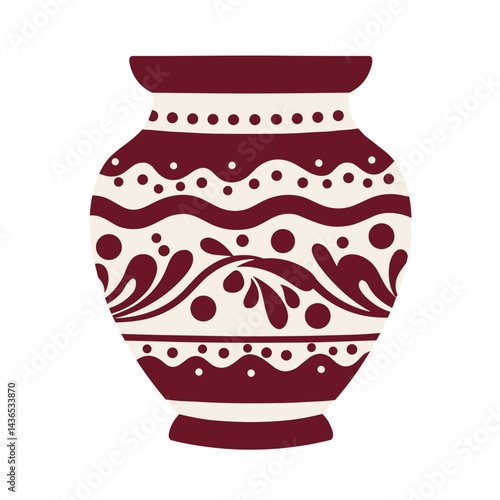 Handmade decorative pottery icon for craft workshops and artisan decor blogs