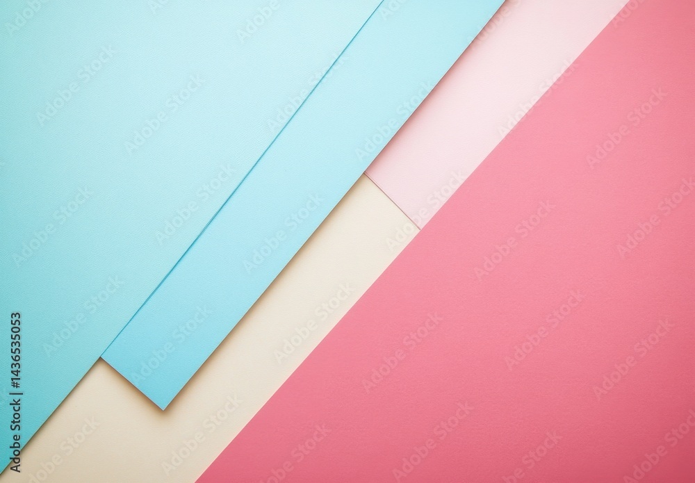 Abstract Pastel Paper Texture Background Geometric Overlap of Pink, Blue, and Beige Abstract Pastel Paper Texture Background Geometric Overlap of Pink, Blue, and Beige