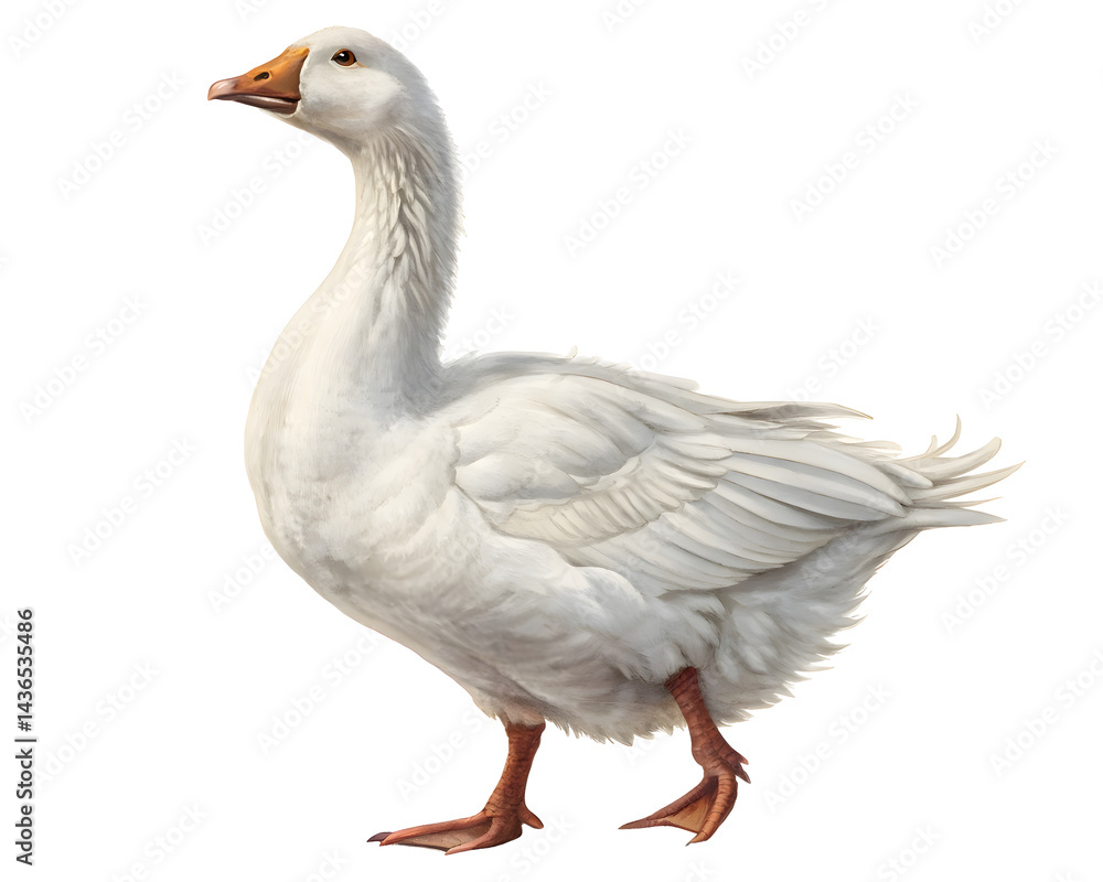 Goose on white background Goose on white background