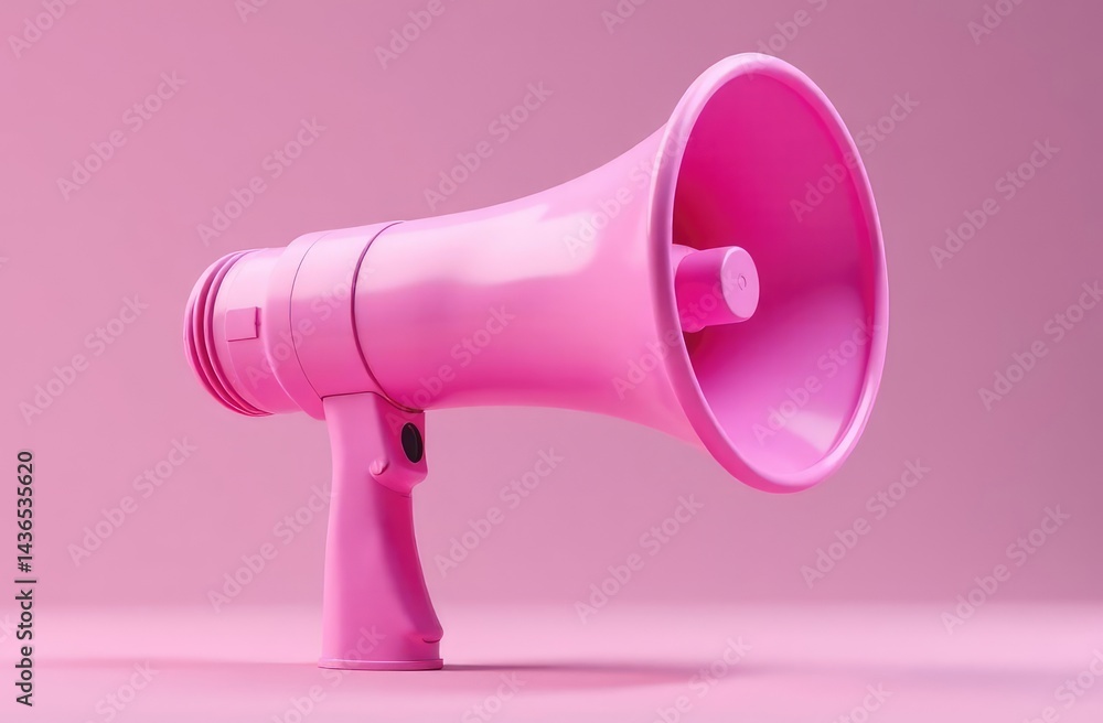 Pink Megaphone isolated on background Pink Megaphone isolated on background