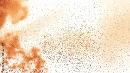 Dynamic explosion of dust and debris creating an impactful visual effect.